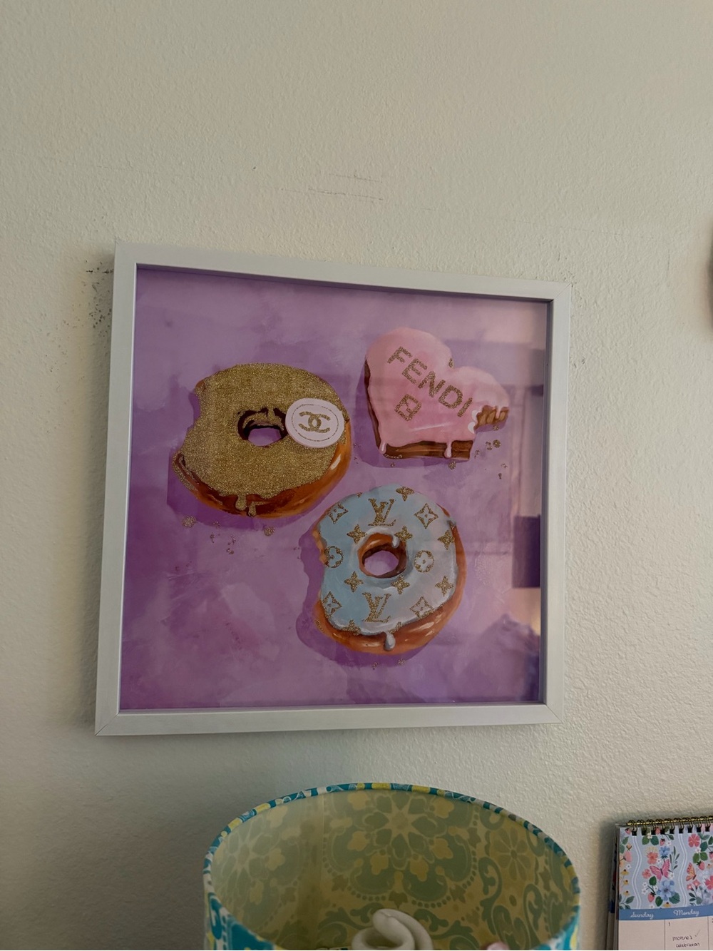 Fashion Brand Donut Wall Art - Pink & Lavender